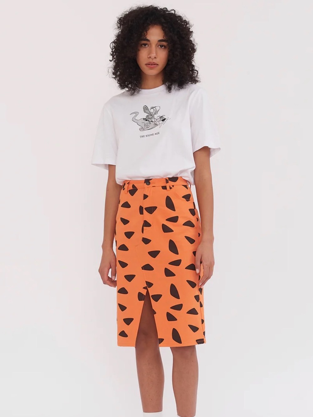 Lazy Oaf x The Flintstones Midi Pencil Skirt US 14 like new